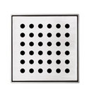 Floor square waste - Round, centre waste outlet - 90mm outlet, 110 (w) x 110 (h) x 36 (d) mm