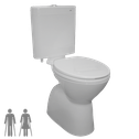 Select Ambulant Plastic Cistern Toilet Suite, WELS 4 star rating, 4.5/3L