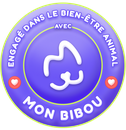 Badge du site de bibou urgence chien garde de chiens s maltraitance, chiens perdus trouvés par coachcanin16 educateur canin en charente