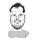 Schwarz-weiße Karikatur von Christoph.