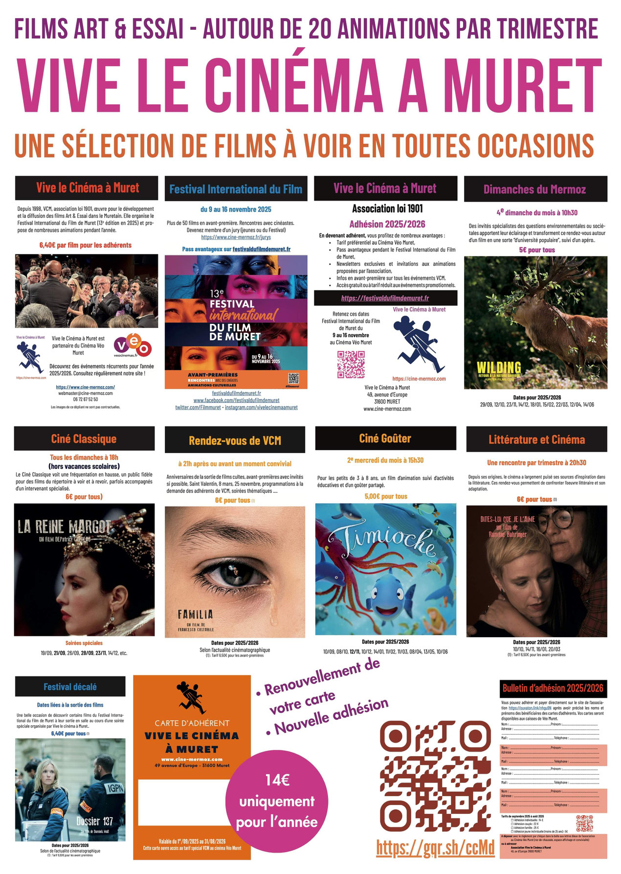Activités de VCM en 2025/2026
