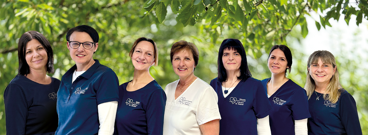 v.l.n.r. Silvia Schermann, Rita Schiefer, Agnes Sardi, Dr. Gabriele Rother, Viktoria Fillippowitsch, Raphaela Steurer, Ildiko Huth 