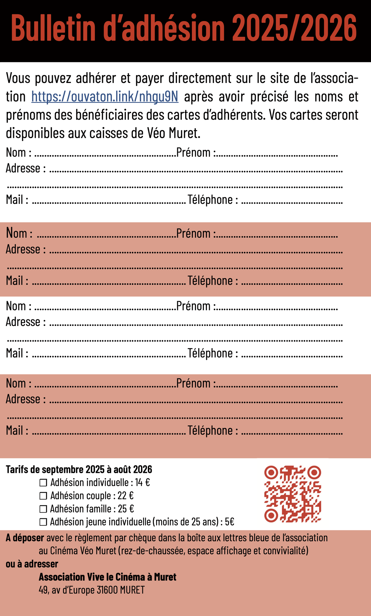 Adhésion 2025-2026