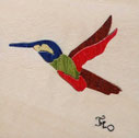 Magnet Colibri carré - 5x5