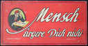 Mensch ärgere Dich nicht  (D.R.G.M. D.R.W.Z. und J.F.Schmidt, München in weiß - Made in Germany Stempel)  (Nr. 1)
