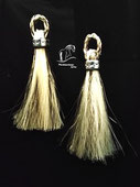 Schlüsselanhänger mit Pferdehaar Tassel und Perle