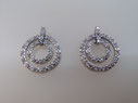 REF: OP 08 Pendientes en plata de ley rodiada con circonitas y cierre de presión. 
