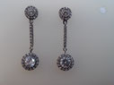 REF: OP 04 Pendientes plata de ley con circonitas. Cierre presión. 