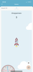 Emy Beckenbodentrainer / Hilfsmittel zum Beckenbodentraining / Appvorschau Rakete