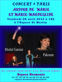 Concert à Paris, le 26 Avril 2013