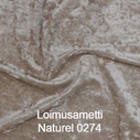 joustava kangas lycra sametti Loimusametti Natural 0274