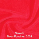 joustava kangas lycra sametti Neon Punainen 2024