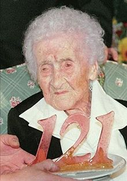 Jeanne Calment at her 121 birthday