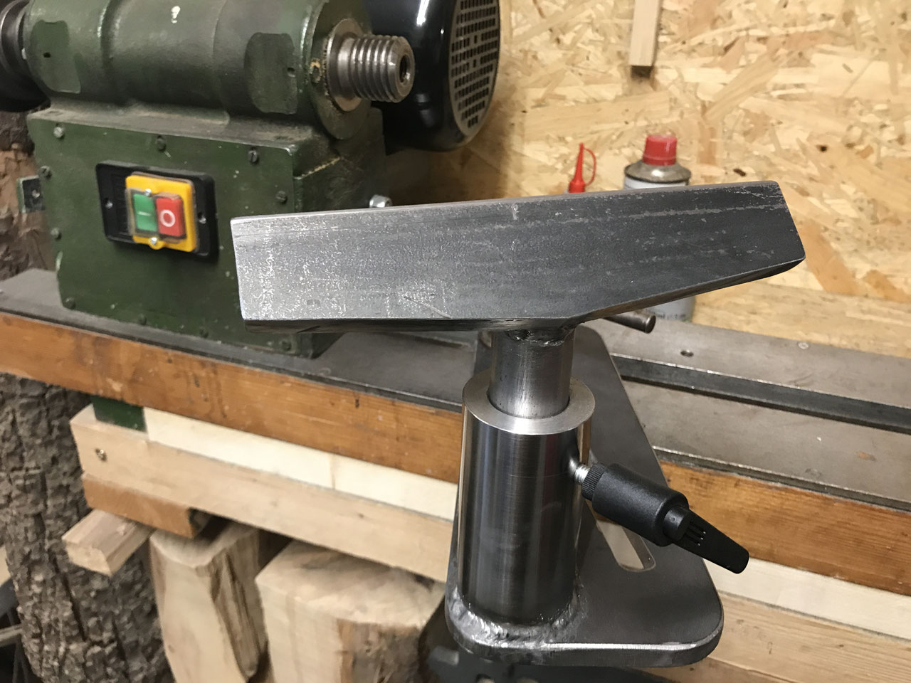 URPIZY Drechselbank Werkzeugauflage Gebogen - Für Schüsseln 220-240mm 16/25mm