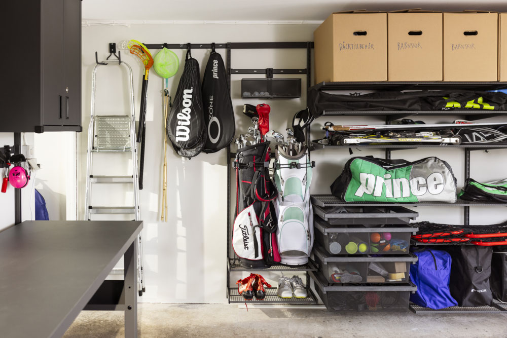 Elfa Regalsystem Garage, Garageneinrichtung, Garagenregal, Regalsystem