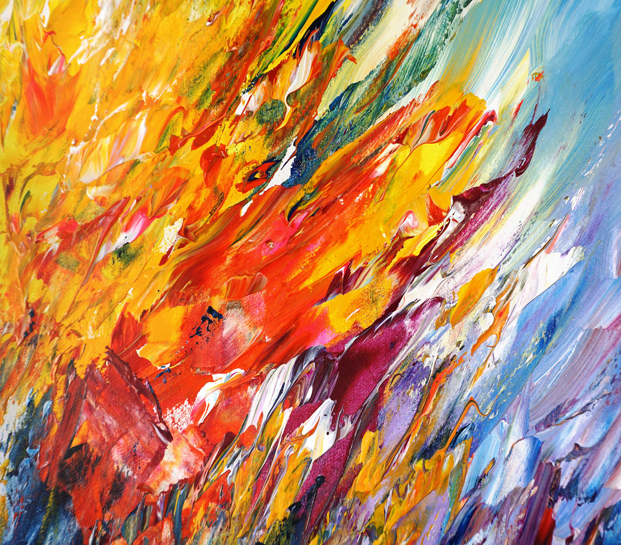 blue artwork large abstract painting art for sale