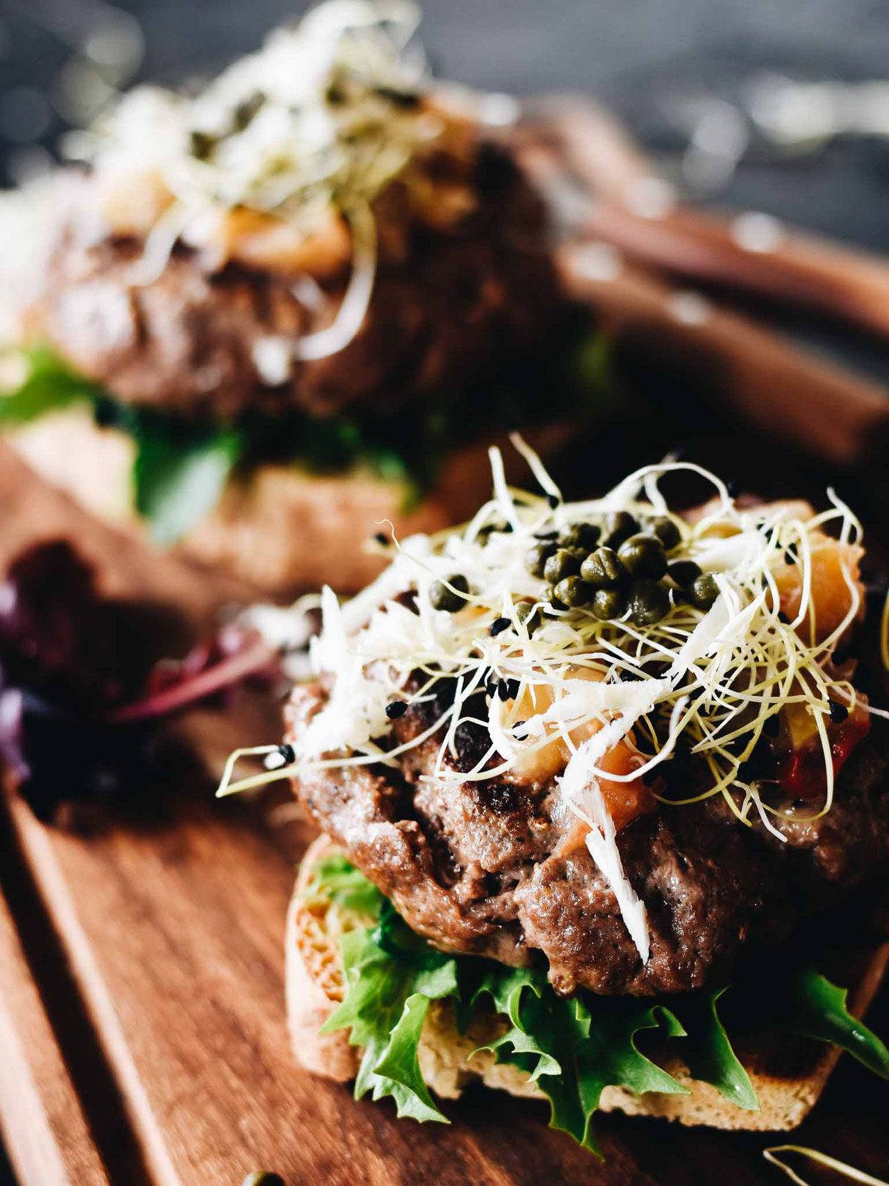 Dänischer open face Burger SANDDORN & SEEGRAS