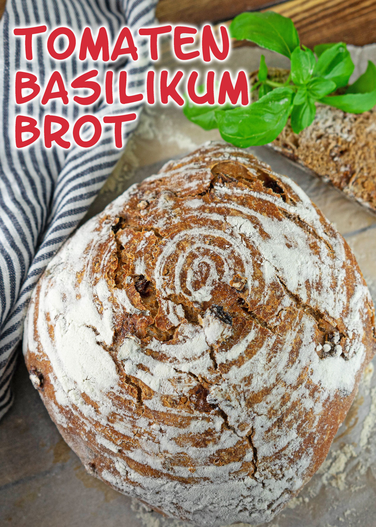 Tomaten Basilikum Brot im Topf - Vale&amp;#39;s Food Blog