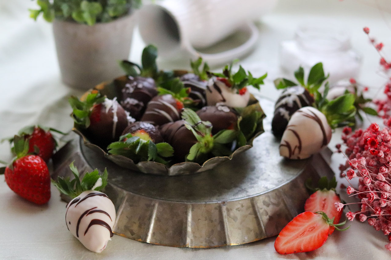 Schokoladen Erdbeeren - food-stories/ein vegetarischer Foodblog