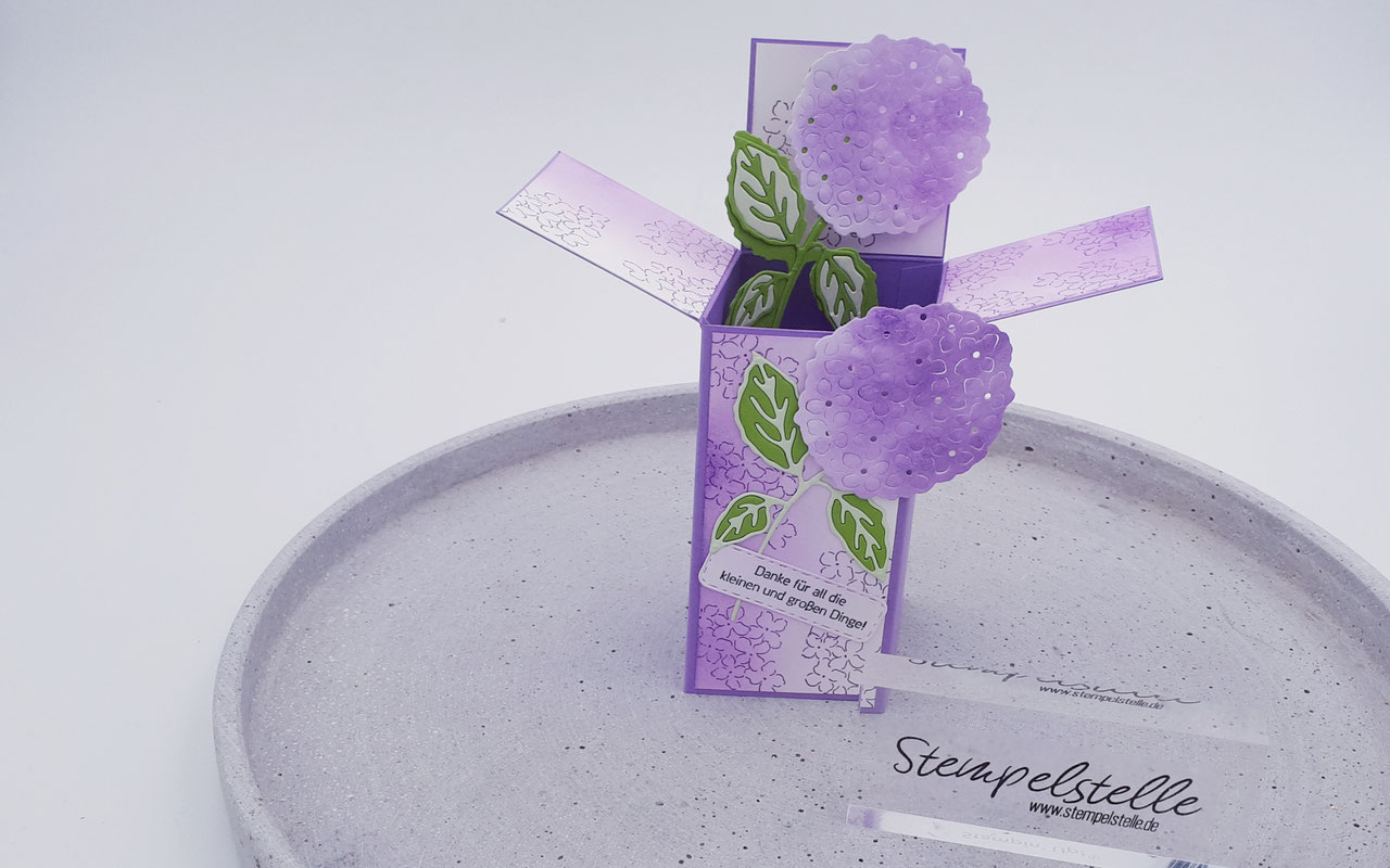 3 D Karte Hortensie - Brigittes Stempelstelle Alles rund ums Basteln