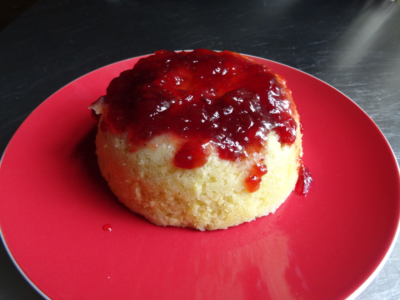 Jam & Coconut Sponge The Credit Crunch Cooke