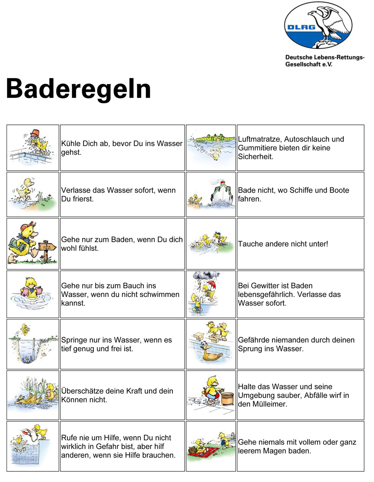 Baderegeln - ewig-schwimmbad