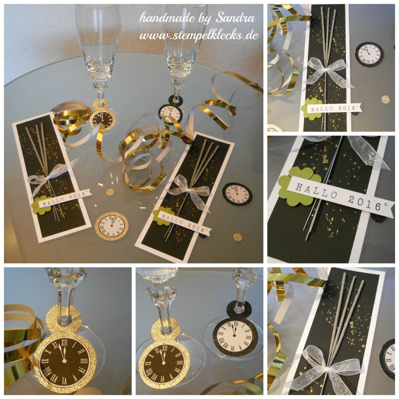 Silvester Tisch-Deko 2016 - Stempeln, Stanzen und Basteln mit Stampin' Up!