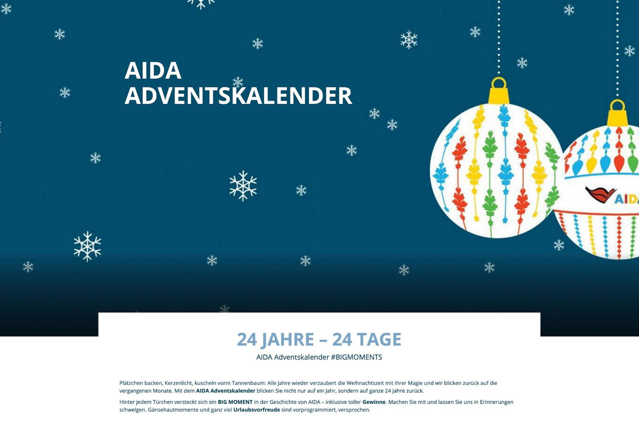 AIDA Cruises Adventskalender 2020 Cruise Paper