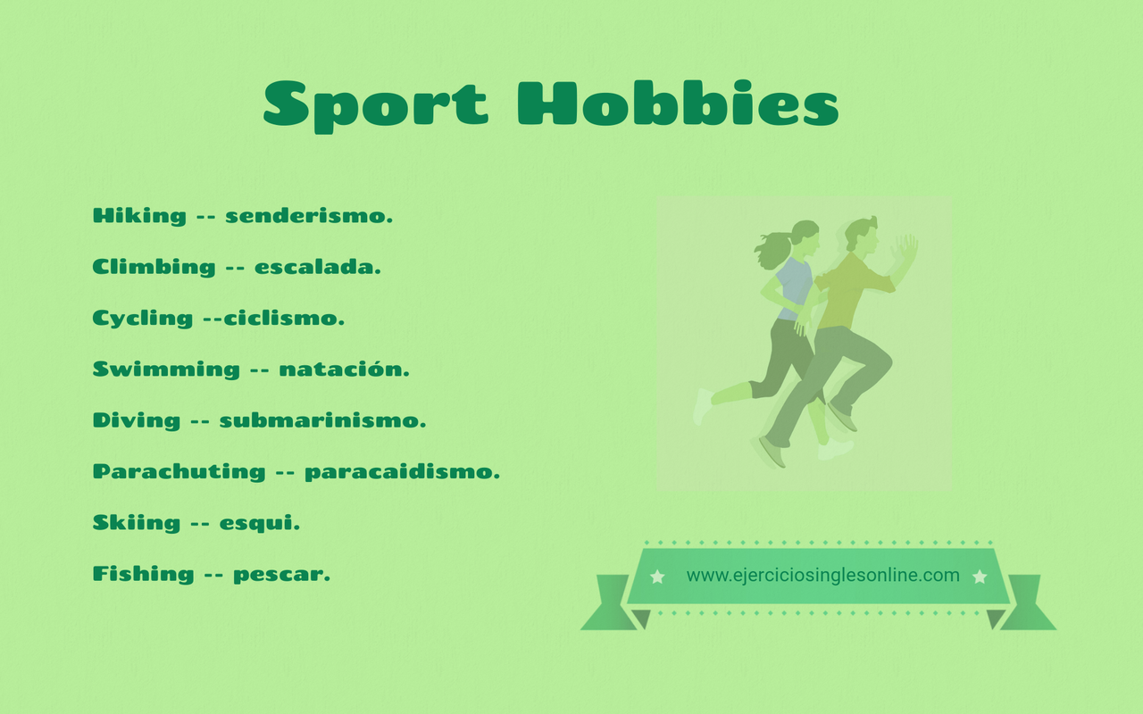 Hobbies deportivos en inglés Ejercicios inglés online