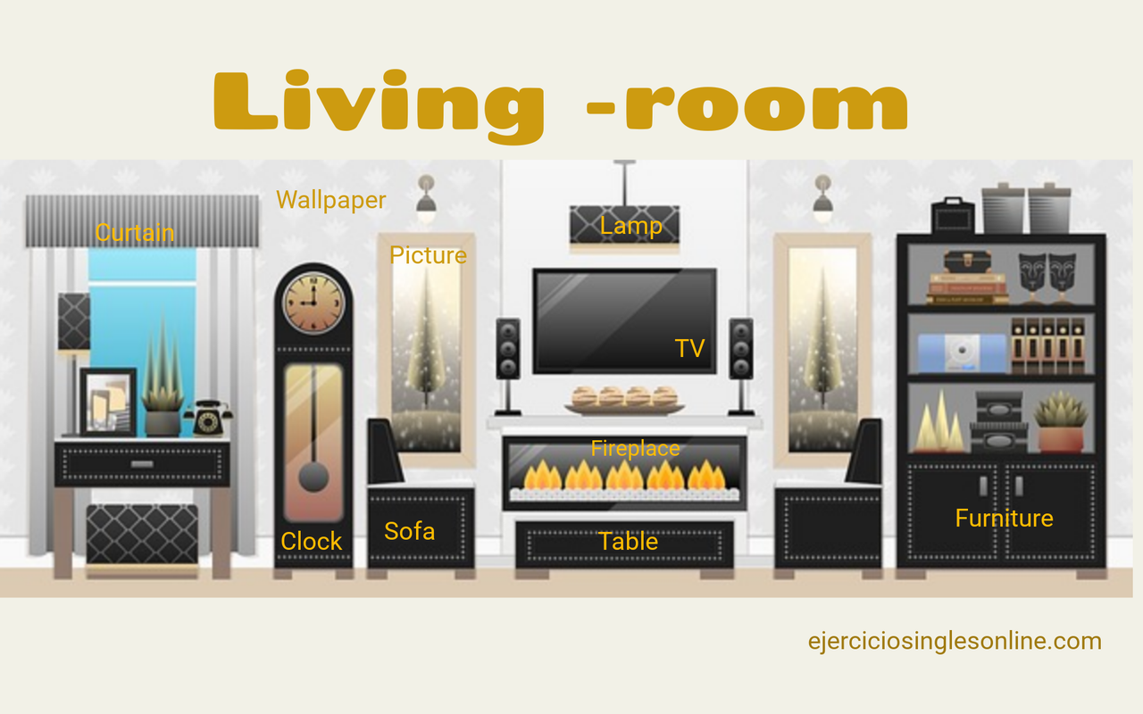 Livingroom en inglés Ejercicios inglés online