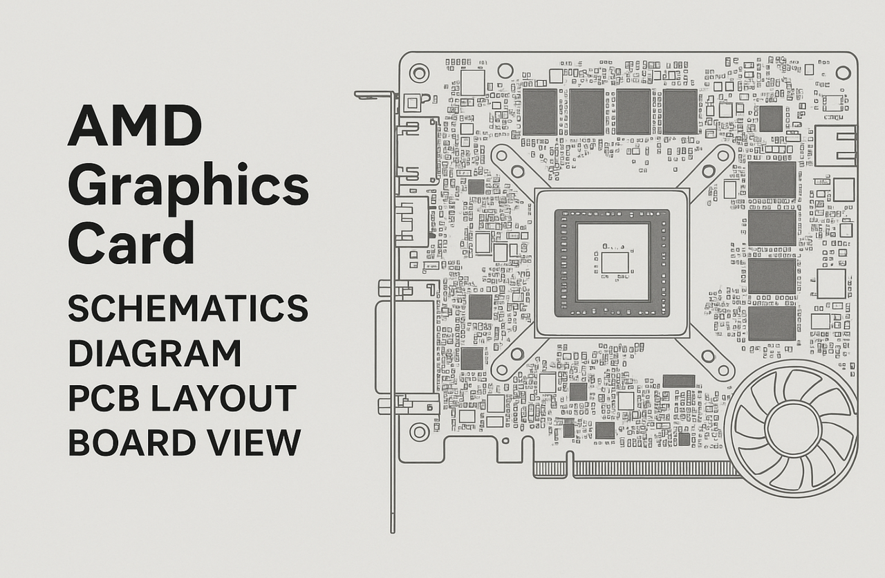AMD Graphics Card Schematic Diagram. PCB Layout. BoardView - Schematic