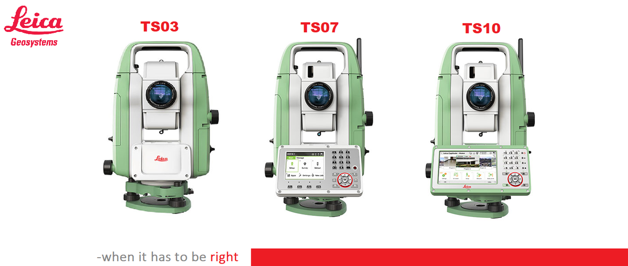 Nuevas estaciones totales manuales Leica FlexLine TS03, TS07 y TS10