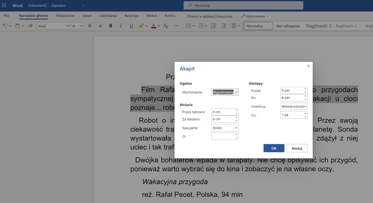 Klawisz Tab Tabulator W Edytorze Tekstu Służy Między Innymi Do T: Idziemy do kina. Jak poprawnie przygotować notatkę o filmie