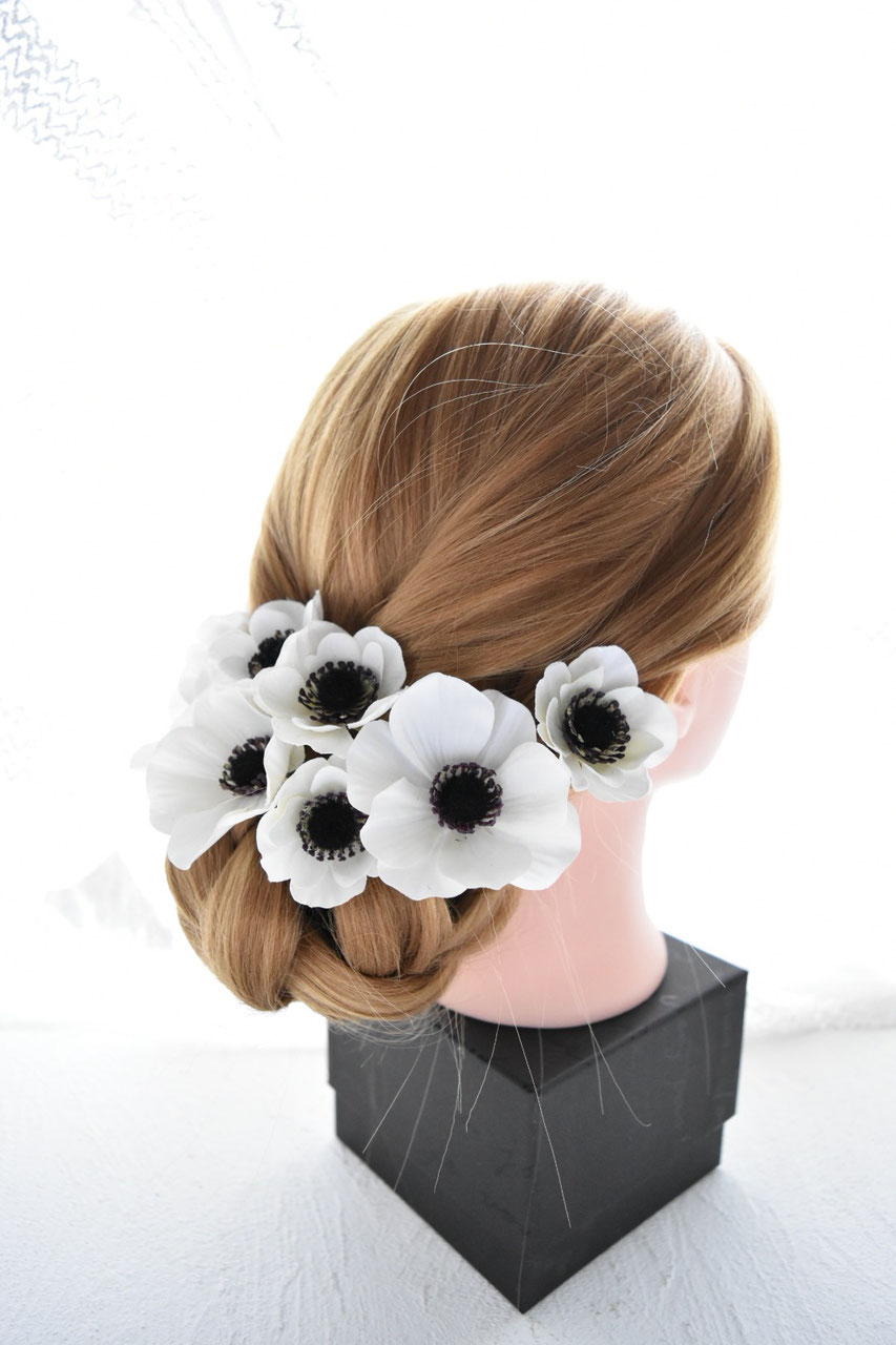 ヘアーコサージ、パーツ - 造花スタジオフルール ウエディングブーケ