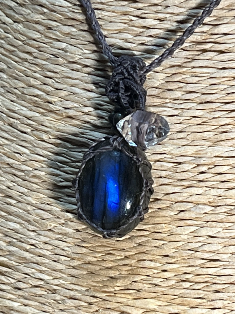 【マスカット】マクラメ編み　ソノラサンライズ他 マスカット】マクラメ編み ソノラサンライズ他 天然石