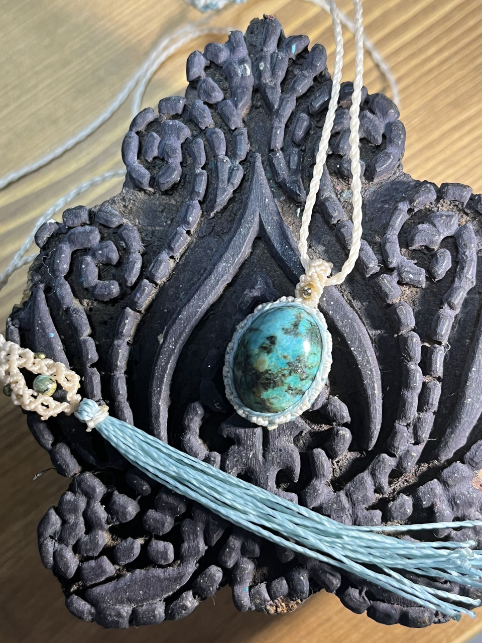 【マスカット】マクラメ編み　ソノラサンライズ他 マスカット】マクラメ編み ソノラサンライズ他 天然石