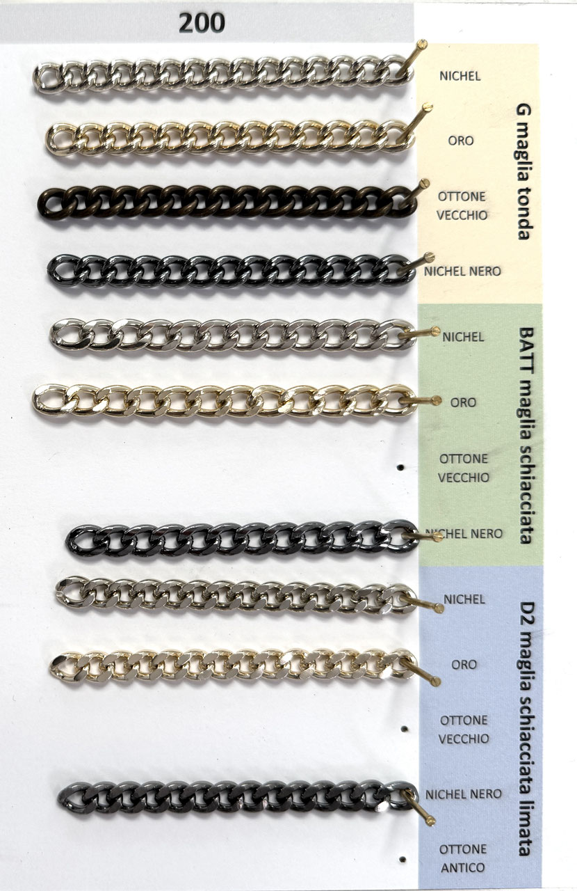 Catene in alluminio e ottone per borse Vendita on line
