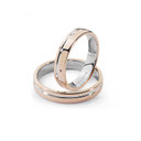 FEDI NUZIALI  PENELOPE E ULISSE ORO ROSA CON DIAMANTE ANB  1380BR