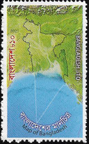 Bangladesh bay bengal map boundaries maritime