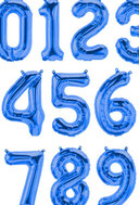 Folienballon blau Zahl Zahlenballons Luftballons Helium Ballons Geburtstag XXL