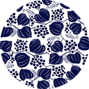 Pattern design Sankirai indigo blue