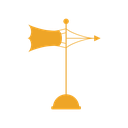 Icon Wetterfahne in Goldgelb