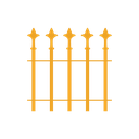 Icon Zaun in Goldgelb