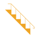 Icon Treppe in Goldgelb