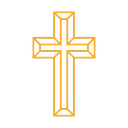 Icon Grabzeichen in Goldgelb 