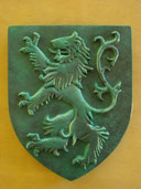 Reproduction Blason Lion sculpté bronze