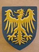 Blason Aigle bleu/or