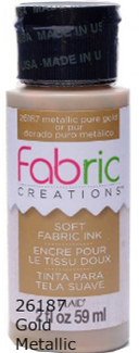 Kangasväri Plaid Fabric Creations Soft Fabric Ink Gold Kulta Metallic 26187