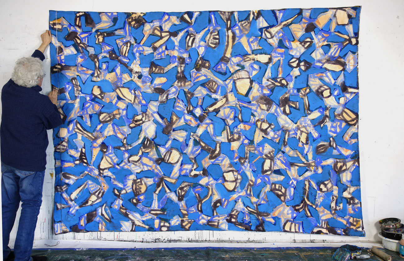26-016 - Acrylique sur drap, 221 x 300 cm, 2026