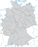 Karte zur Verbreitung der Blässgans (Anser albifrons) in Deutschland während der Brutzeit